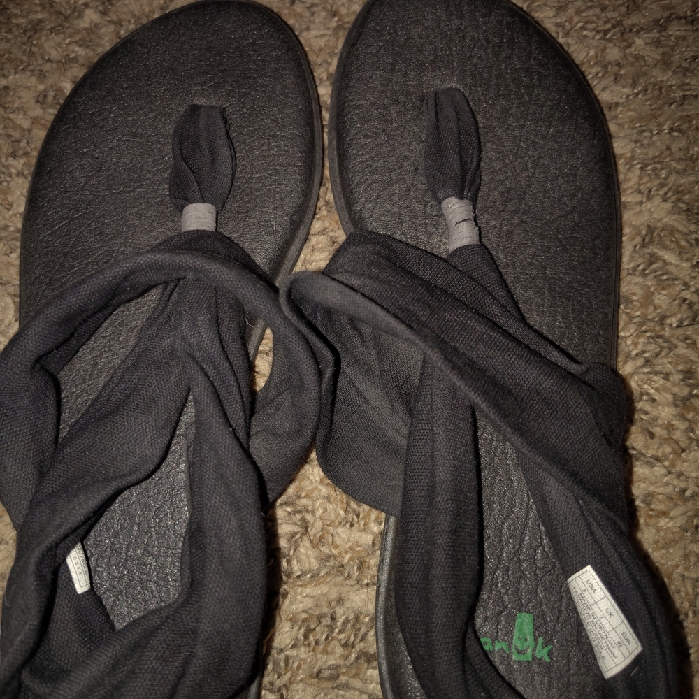 Sanuk Size 9 Slingback, Black